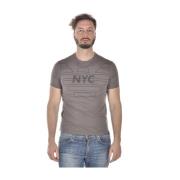 Casual Logo Print T-shirt Emporio Armani , Gray , Heren