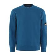 Blauwe Crew Neck Sweater Upgrade C.p. Company , Blue , Heren