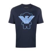 Manga Bear T-Shirt Sweatshirt Emporio Armani , Blue , Heren