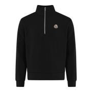 Heren Half-Zip Sweatshirt Zwart Moncler , Black , Heren
