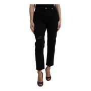 Cropped Jeans Dolce & Gabbana , Black , Dames