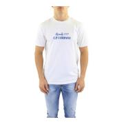 Heren Marchi T-shirt Wit C.p. Company , White , Heren