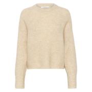 Beige Pullover Sweater Faune Melange Gestuz , Beige , Dames