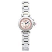 Pre-owned Stainless Steel watches Cartier Vintage , Pink , Dames