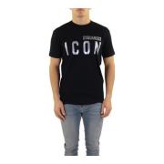 Heren Icon Cool Tee Dsquared2 , Black , Heren