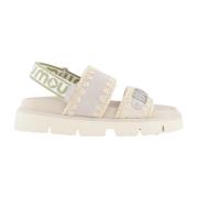 Dames Bio Sandal Back Strap Wit Mou , White , Dames