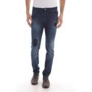 Klassieke Denim Jeans Daniele Alessandrini , Blue , Heren