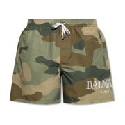 Camouflage zwemshorts Balmain , Green , Heren