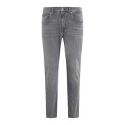 Slimmy Tapered Jeans 7 For All Mankind , Gray , Heren