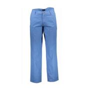 Reguliere Linnen Chino - Blauw Gant , Blue , Dames