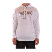 Hoodie Moschino , White , Heren