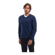 V-neck Knitwear La Martina , Blue , Heren