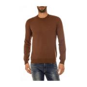 Gezellige Gebreide Trui Armani Jeans , Brown , Heren