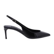 Dames Patent Leather Slingback Zwart Dolce & Gabbana , Black , Dames