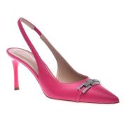 Court shoe in fuchsia calfskin Baldinini , Red , Dames