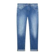 Cropped Jeans Dondup , Blue , Heren