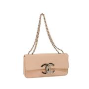 Pre-owned Leather chanel-bags Chanel Vintage , Pink , Dames