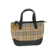 Pre-owned Canvas handbags Burberry Vintage , Beige , Dames