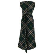 Wollen Jurk Burberry , Green , Dames