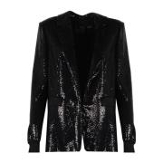 Elegant Paillet Blazer Pinko , Black , Dames