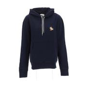 Klassieke Hoodie met Chillax Fox Patch Maison Kitsuné , Blue , Dames