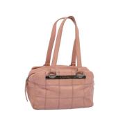 Pre-owned Leather chanel-bags Chanel Vintage , Pink , Dames