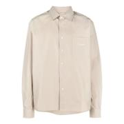 Beige Katoenen Klassieke Kraag Shirt Axel Arigato , Beige , Heren