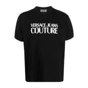 Zwart T-shirt en Polo Collectie Versace Jeans Couture , Black , Heren