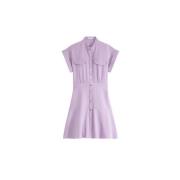 Elegante Jurk Suncoo , Purple , Dames