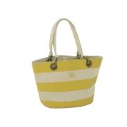 Pre-owned Canvas handbags Burberry Vintage , Yellow , Dames
