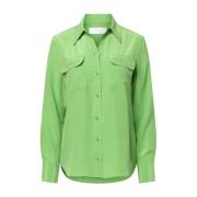 Zijden Signature Shirt Equipment , Green , Dames