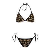 Bedrukte bikini Balmain , Black , Dames