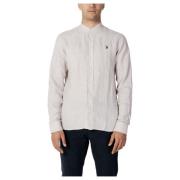 Linnen Overhemd met Lange Mouwen U.s. Polo Assn. , Beige , Heren