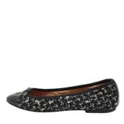 Pre-owned Leather flats Carolina Herrera Pre-owned , Black , Dames