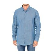 Shirts Giorgio Armani , Blue , Heren
