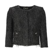 Tweed Jackets Elisabetta Franchi , Black , Dames