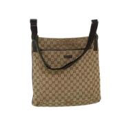 Pre-owned Canvas gucci-bags Gucci Vintage , Beige , Dames