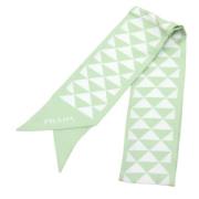 Pre-owned Silk scarves Prada Vintage , Green , Dames