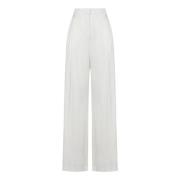 Wide Trousers Alexander McQueen , White , Dames