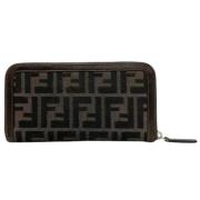 Pre-owned Canvas wallets Fendi Vintage , Green , Dames