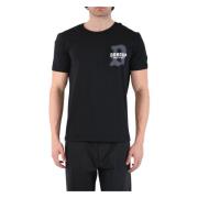 Klassieke Logo Print Katoenen T-shirt Dondup , Black , Heren