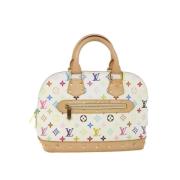 Pre-owned Canvas handbags Louis Vuitton Vintage , White , Dames