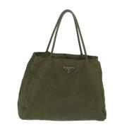 Pre-owned Fabric totes Prada Vintage , Green , Dames