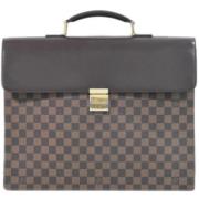 Pre-owned Canvas briefcases Louis Vuitton Vintage , Brown , Dames