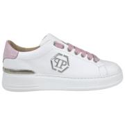 Witte en Roze Sneakers Philipp Plein , Multicolor , Dames