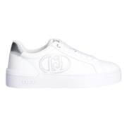 Witte Platte Schoenen Maxi Logo Liu Jo , White , Dames