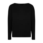 Zwarte Sailor Neck Sweater Gran Sasso , Black , Dames