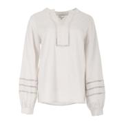 Offwhite Blouse met Gehaakte Details Maicazz , White , Dames