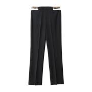 Straight Trousers Gaëlle Paris , Black , Dames