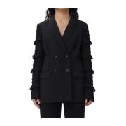 Blazers Twinset , Black , Dames